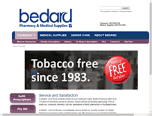 Tablet Screenshot of bedardpharmacy.com